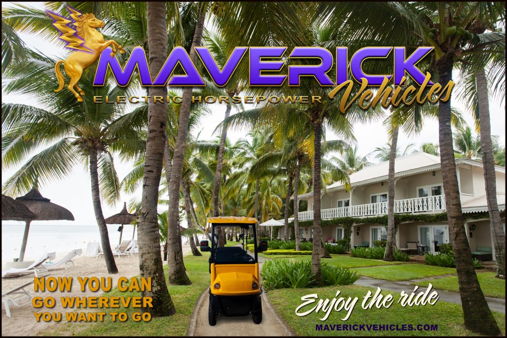 Luxury house in Mauritius, with a green lawn and palm trees